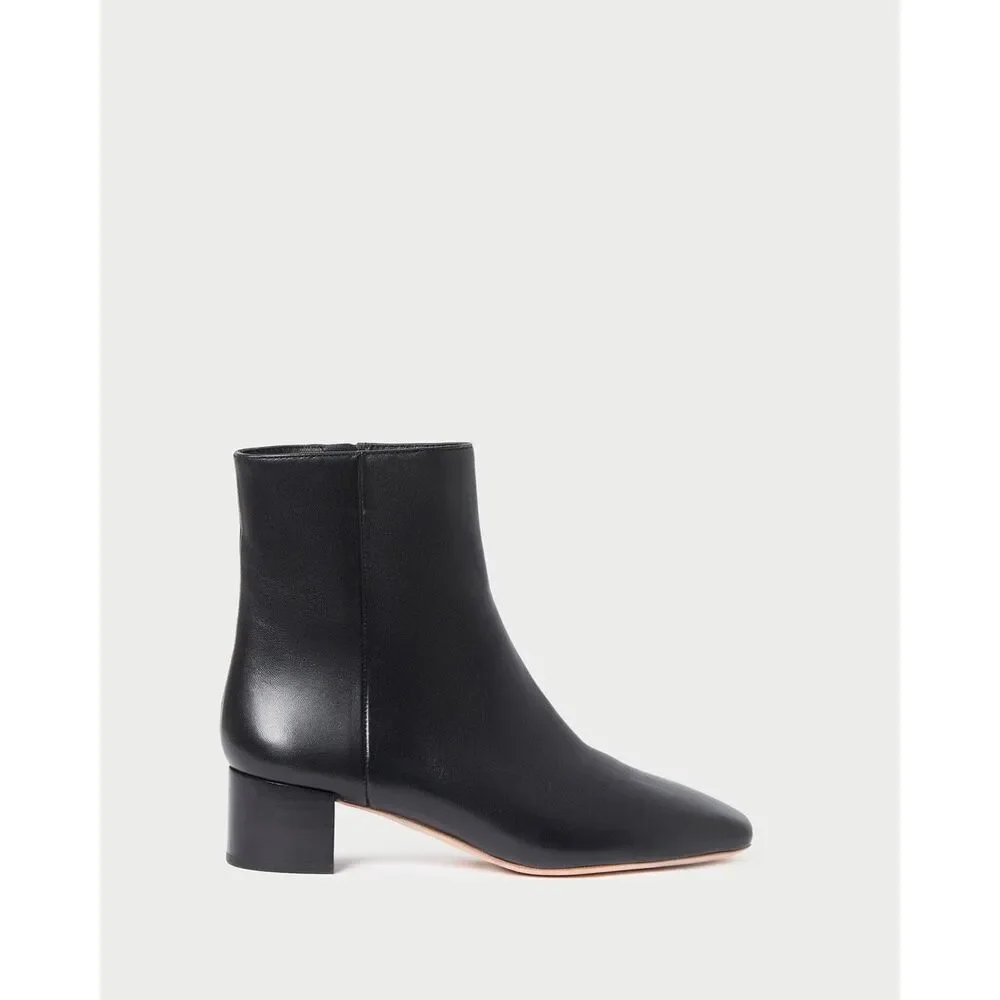 Loeffler Randall Ginny Black Leather Ankle Boot Size 8 $395